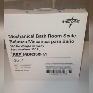 Medline Mechanical Bath Room Scale 300 lbs Weight Capacity NEW